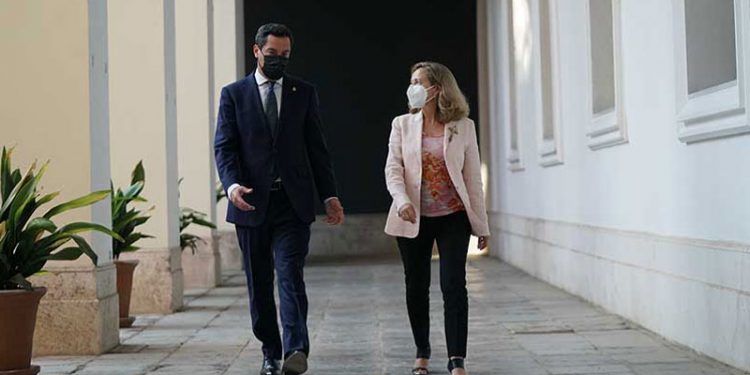 Moreno Bonilla exige al Gobierno coordinación en los proyectos de los fondos Next Generation 1 juanma moreno nadia calviño