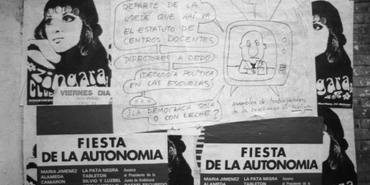 “Mítines-Fiestas”, la gira musical que acompañó a la campaña del Referéndum del 28-F 1 cartel fiesta autonomia 28 febrero psoe andalucia