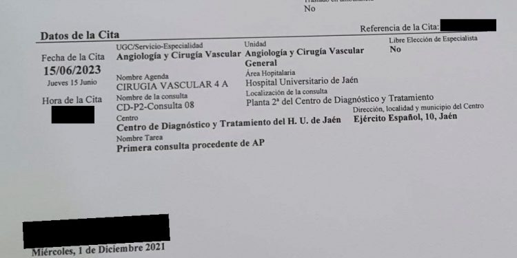 La lista de espera en la sanidad andaluza llega al verano de 2023 1 Cita médica para 2023
