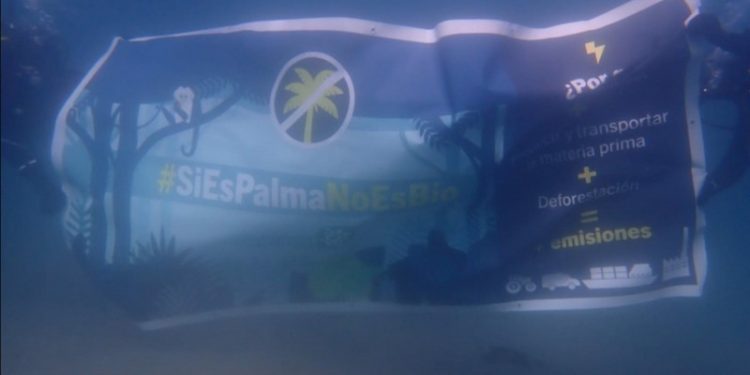 protesta submarina ecologistas biodiesel