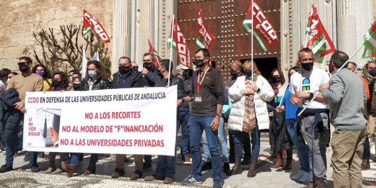 Nuevas manifestaciones en protesta por el "desmantelamiento" del sistema universitario público andaluz 1 Nuevas manifestaciones en protesta por el «desmantelamiento» del sistema universitario público andaluz