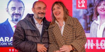 javier lamban lola ranera inicio campaña electoral psoe aragon