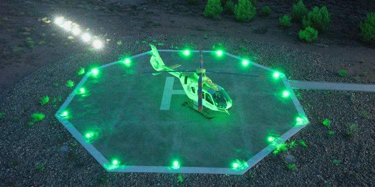 Se pone en marcha la primera helisuperficie 24 horas en la comarca de Cuencas Mineras