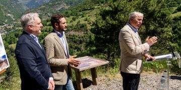 Gobierno de Aragón y Diputación de Huesca mejoran el asfaltado de la pista Chía-Plan