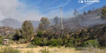Estabilizados los dos incendios forestales en la provincia de Zaragoza