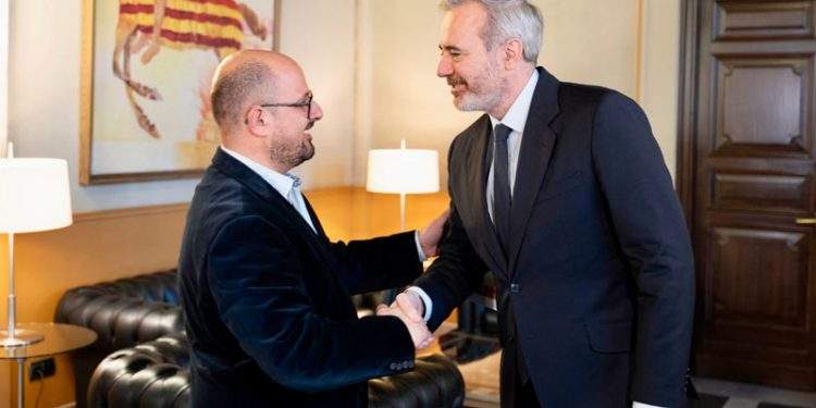 Reunión de Azcón e Izquierdo par abordar la financiación autonómica 1 Reunión de Azcón e Izquierdo par abordar la financiación autonómica